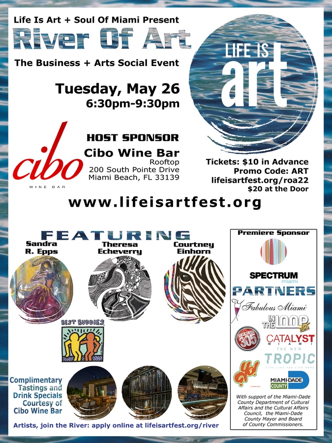 EVENT #108 River Of Art #22 Business + Arts Social Event at Cibo Wine Bar on May 26, 2015