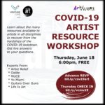 EVENT #139 Artist COVID-19 Resource Workshop on June 18